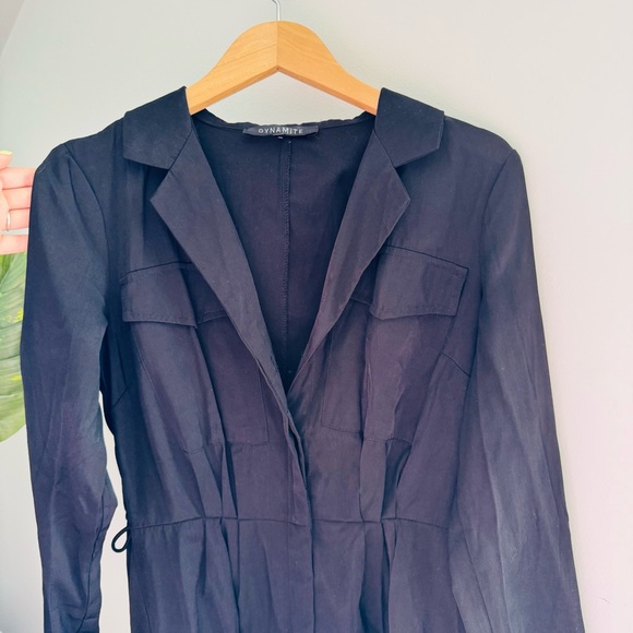 DYNAMITE | Mini Belted Utility Dress Quarter Sleeve Size Small - Picture 3 of 6